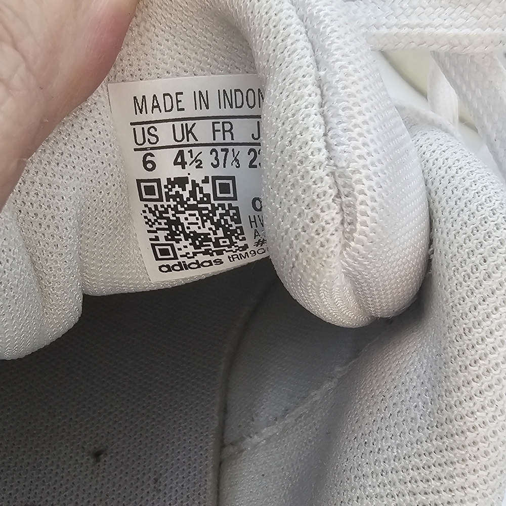 Adidas Advantage 2.0 White Metallic Heel Sneakers Women’s 6 Classic Casual Stree - Picture 6 of 9